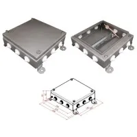 КМ IP55-2020, 12 вводов, нержавейка. Коробка монтажная электротехническая. Гефест