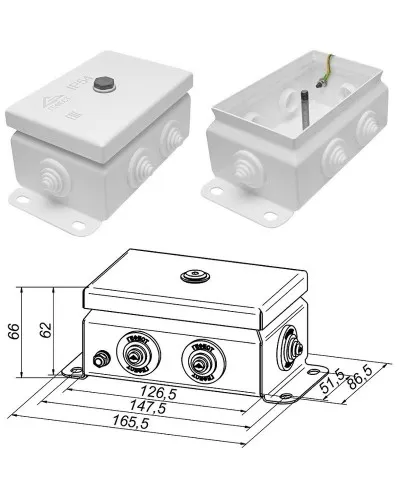 КМ IP55-0812 (без DIN рейки). Коробка монтажная электротехническая. Гефест в Майкопе
