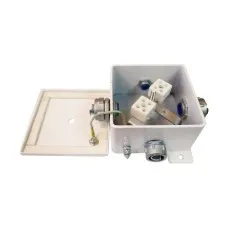 КМ-О (8к*10,0)-IP66-120х120, три ввода: Коробка монтажная огнестойкая