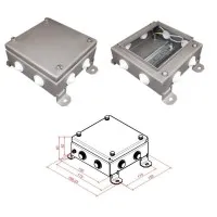 КМ IP55-1515, 8 вводов, нержавейка. Коробка монтажная электротехническая. Гефест