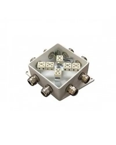 КМ-О (12к*10,0)-IP66-120х120, шесть вводов: Коробка монтажная огнестойкая в Майкопе