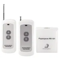 RR-101 + 2 пульта, 250-950 метров, двойное питание 12В и 220В. Комплект радиореле. ИПРо