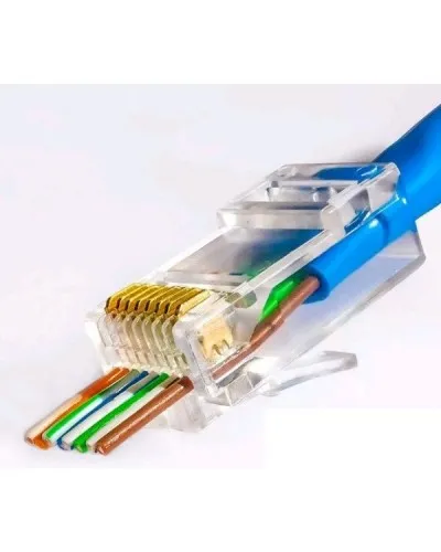 RJ-45 джек сквозной (8P8C) (100 шт). Разъем RJ-45. Прочие зарубежные в Майкопе